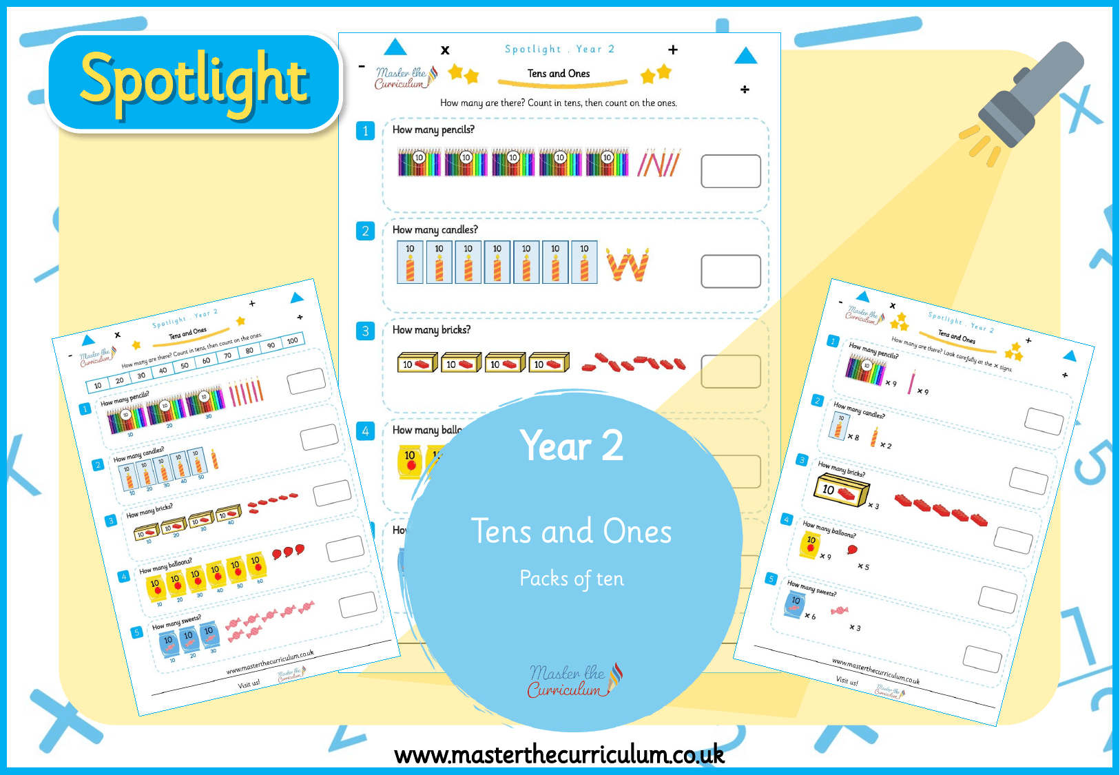 Cover of Spotlight Yr2 Tens and ones Packs of ten