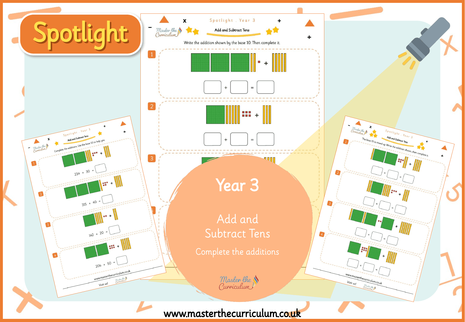 Cover of Spotlight Y3 Add Tens to 3-Digit Numbers with Base 10