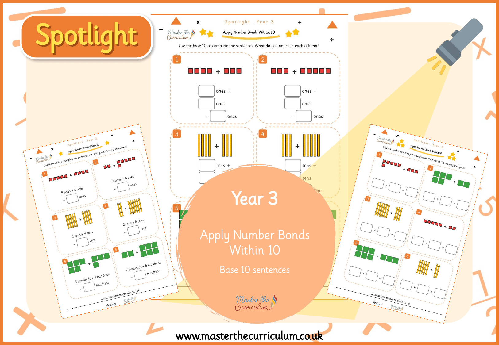 Cover of Spotlight Y3 Add Ones, Tens and Hundreds with Base 10