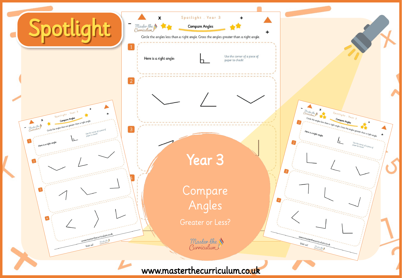 Cover of Spotlight Y3 Compare Angles: Greater or Less?