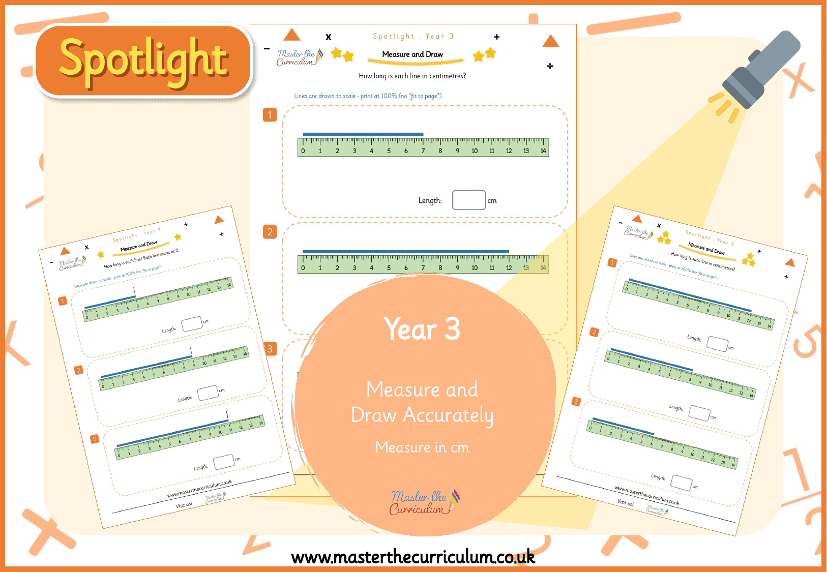 Cover of Spotlight Y3 Measure and Draw: Measure in cm