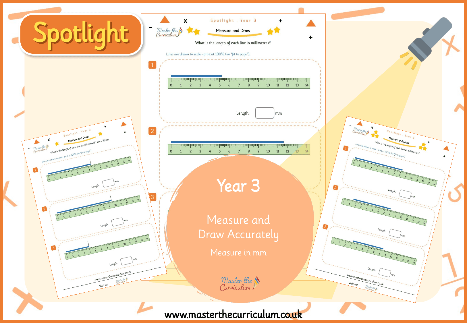 Cover of Spotlight Y3 Measure and Draw: Measure in mm
