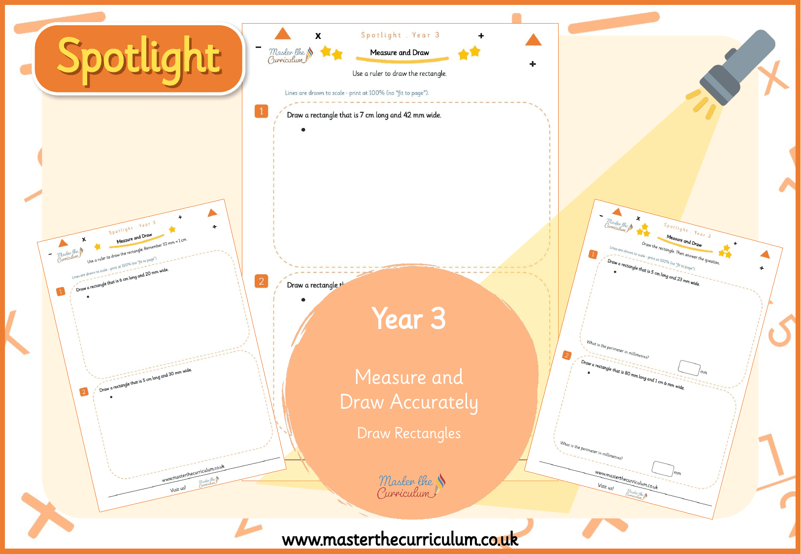 Cover of Spotlight Y3 Measure and Draw: Draw Rectangles