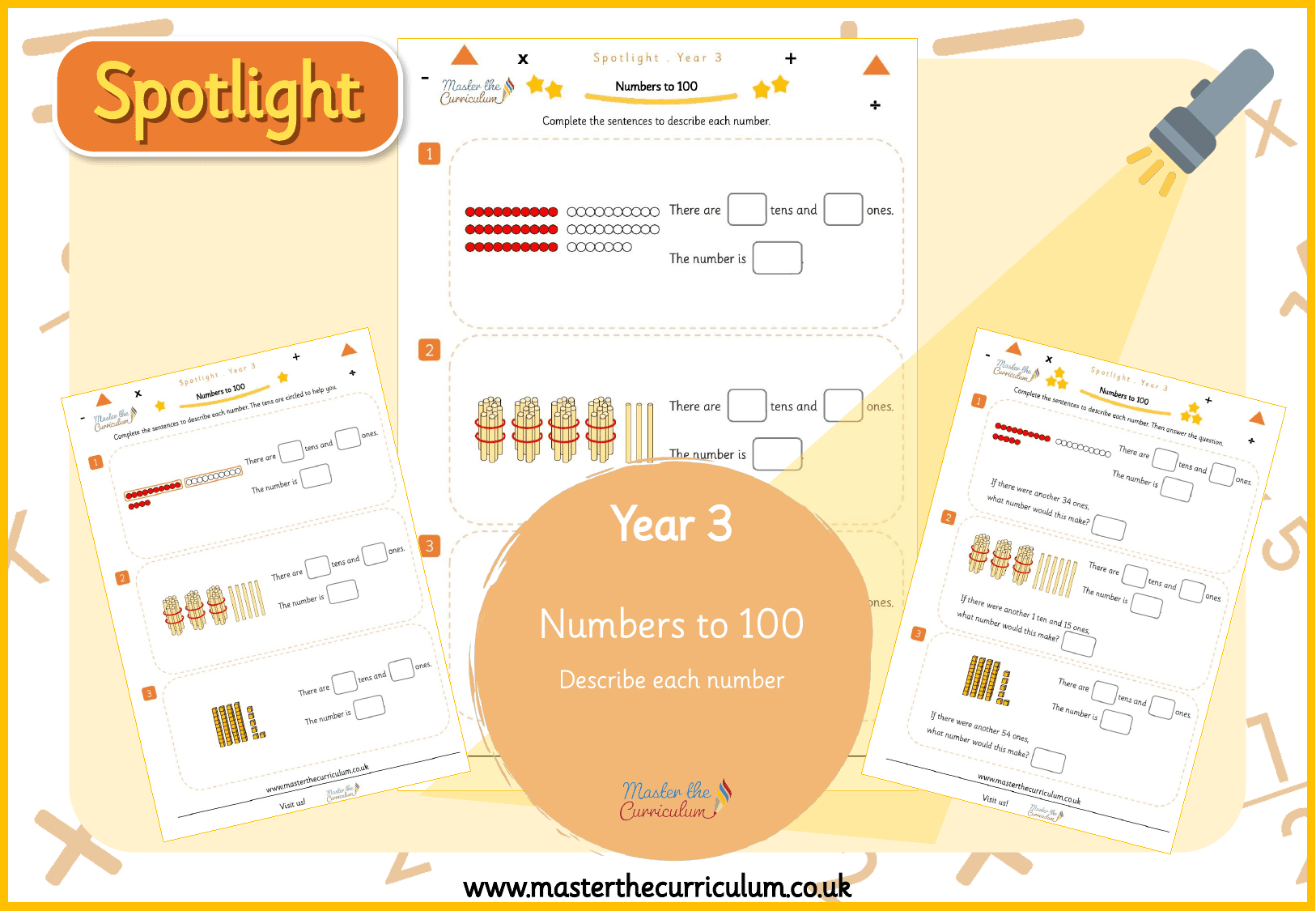 Cover of Spotlight Y3 Describe Numbers to 100 in Tens and Ones