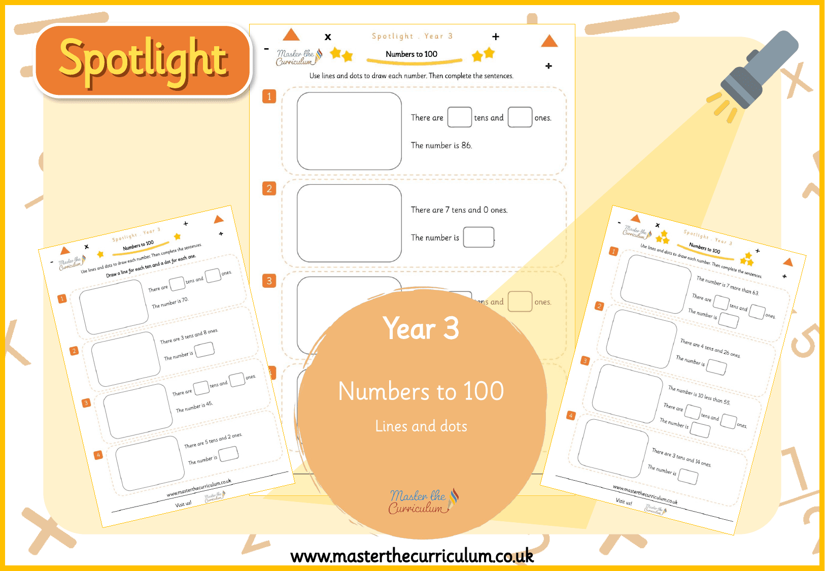 Cover of Spotlight Y3 Draw Numbers to 100 with Lines and Dots