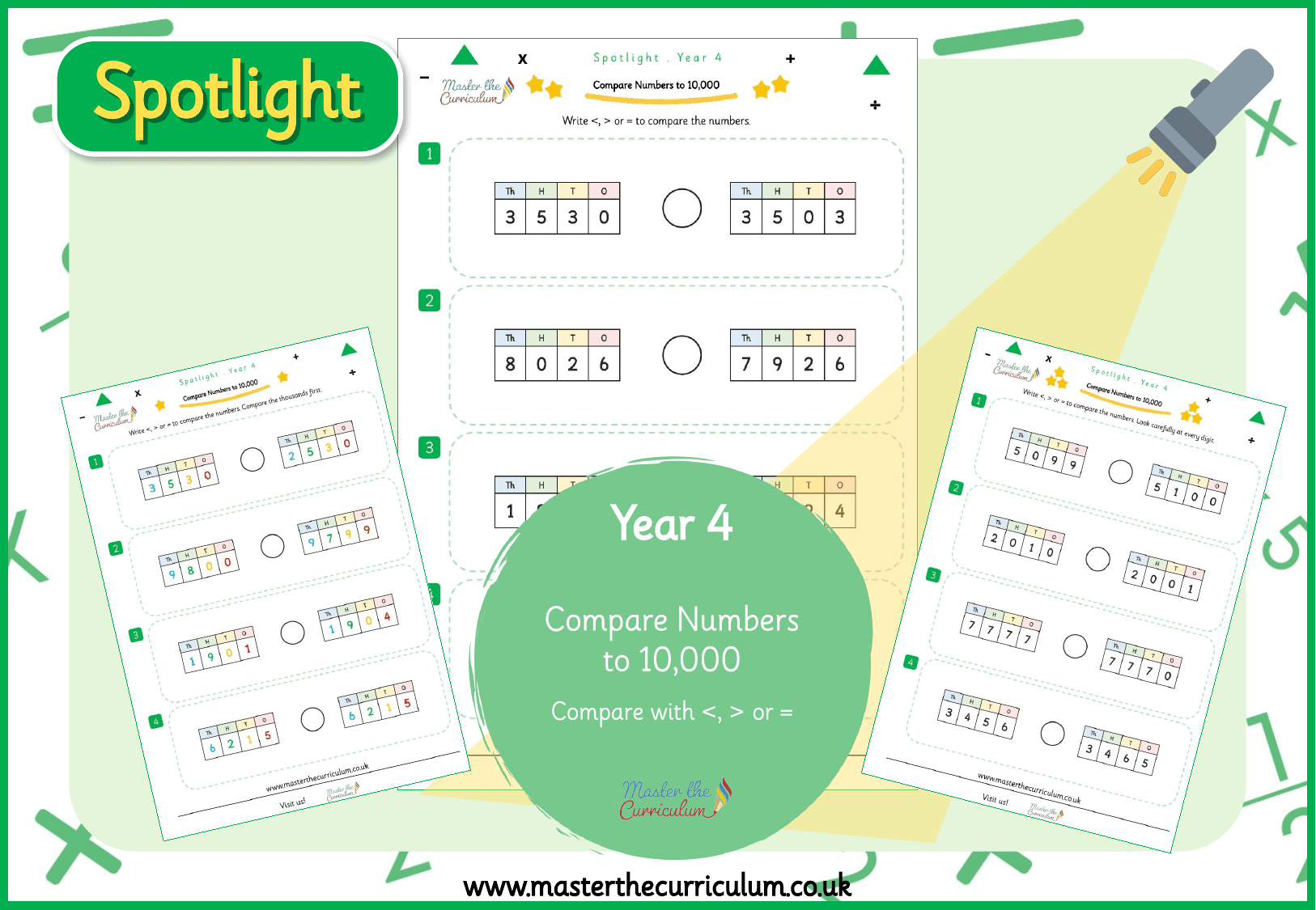 Cover of Spotlight Y4 Compare Numbers in a Place Value Chart with or =