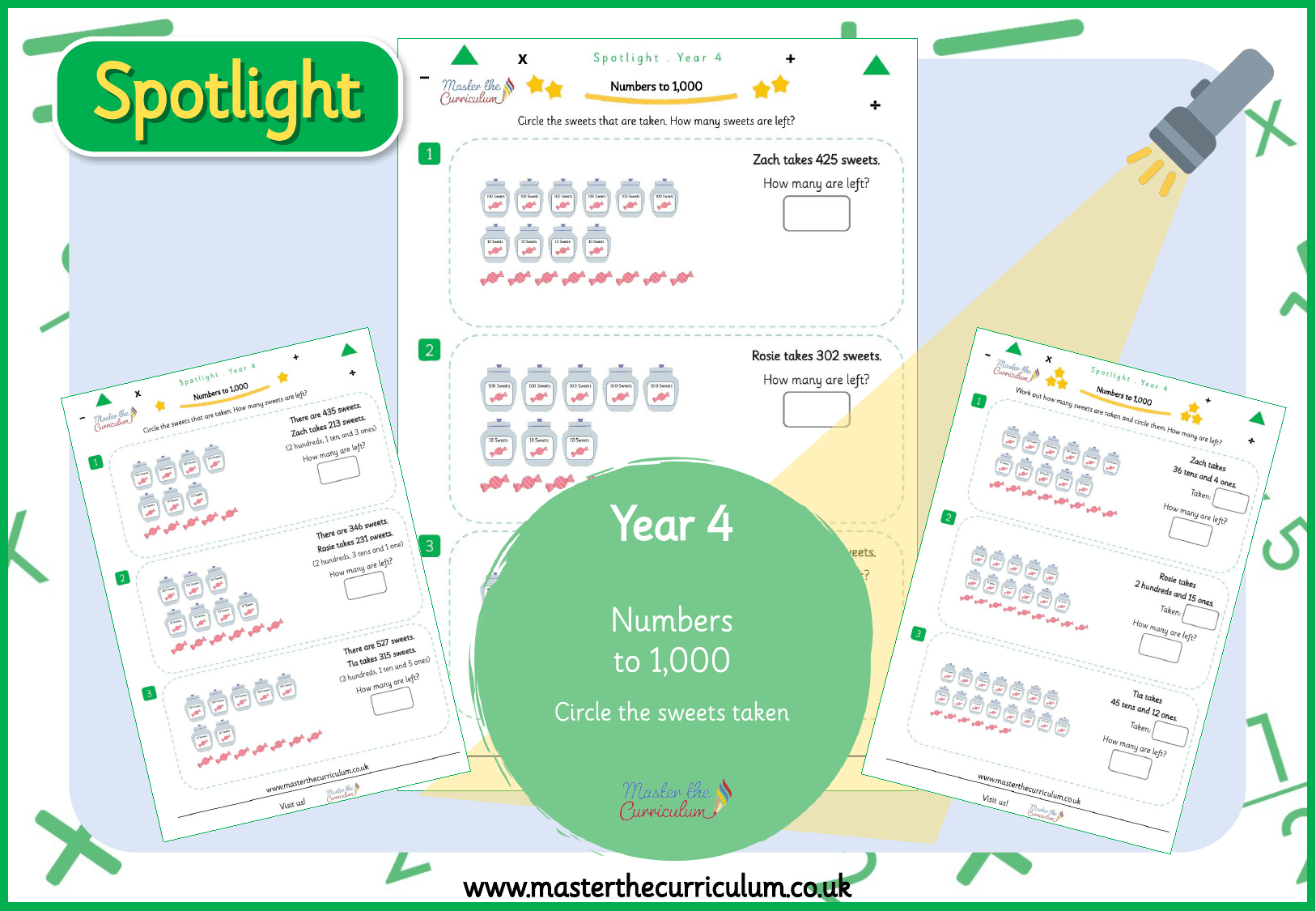 Cover of Spotlight Y4 Circle the Sweets Taken: Numbers to 1,000