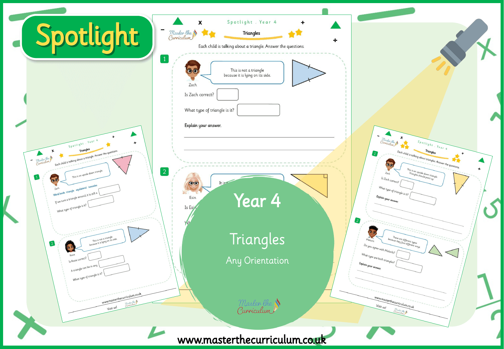 Cover of Spotlight Y4 Triangles: Any Orientation
