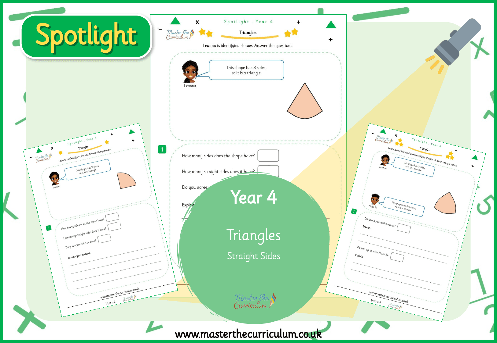Cover of Spotlight Y4 Triangles: Straight Sides
