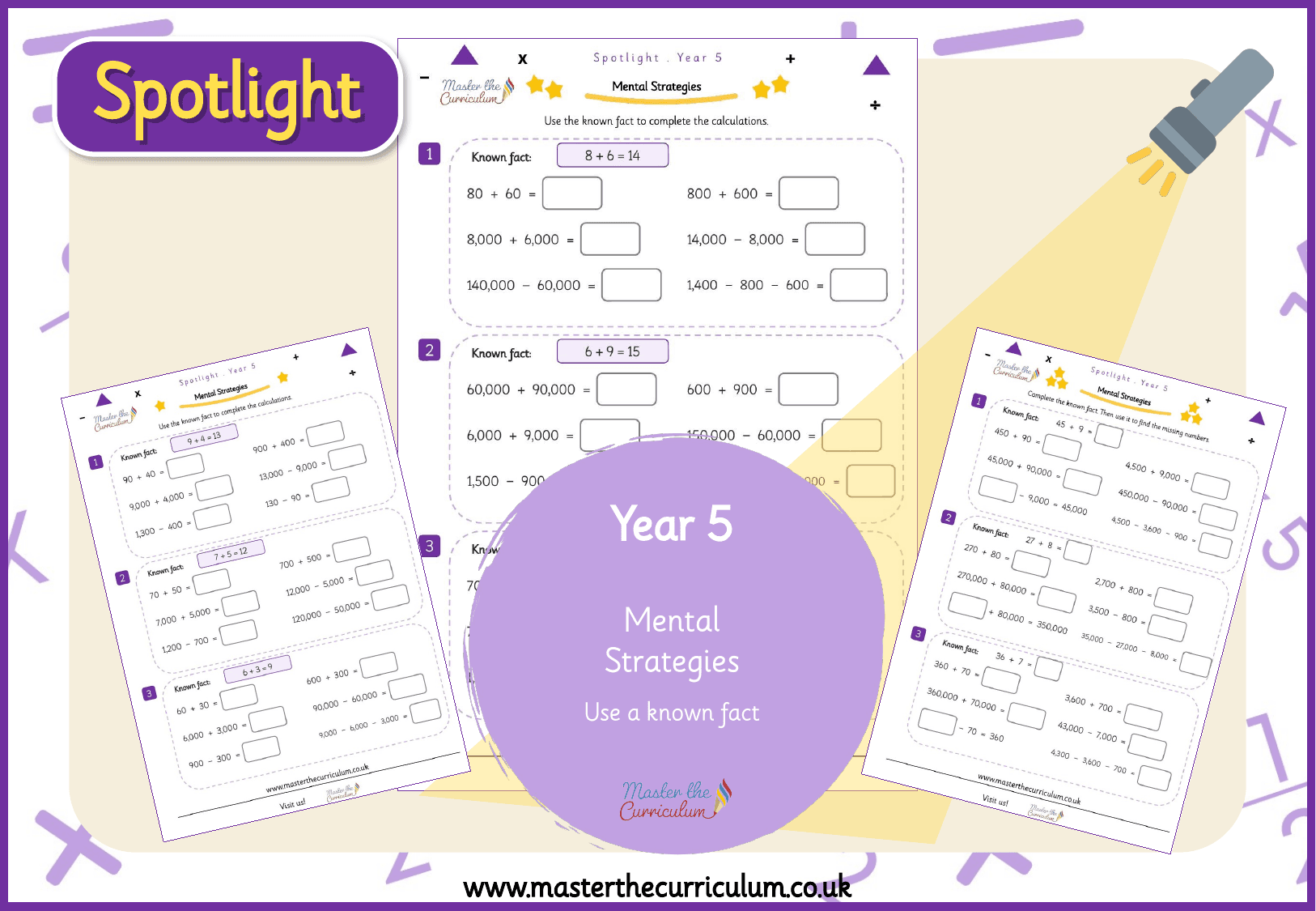 Cover of Spotlight Y5 Use a Known Fact to Add and Subtract