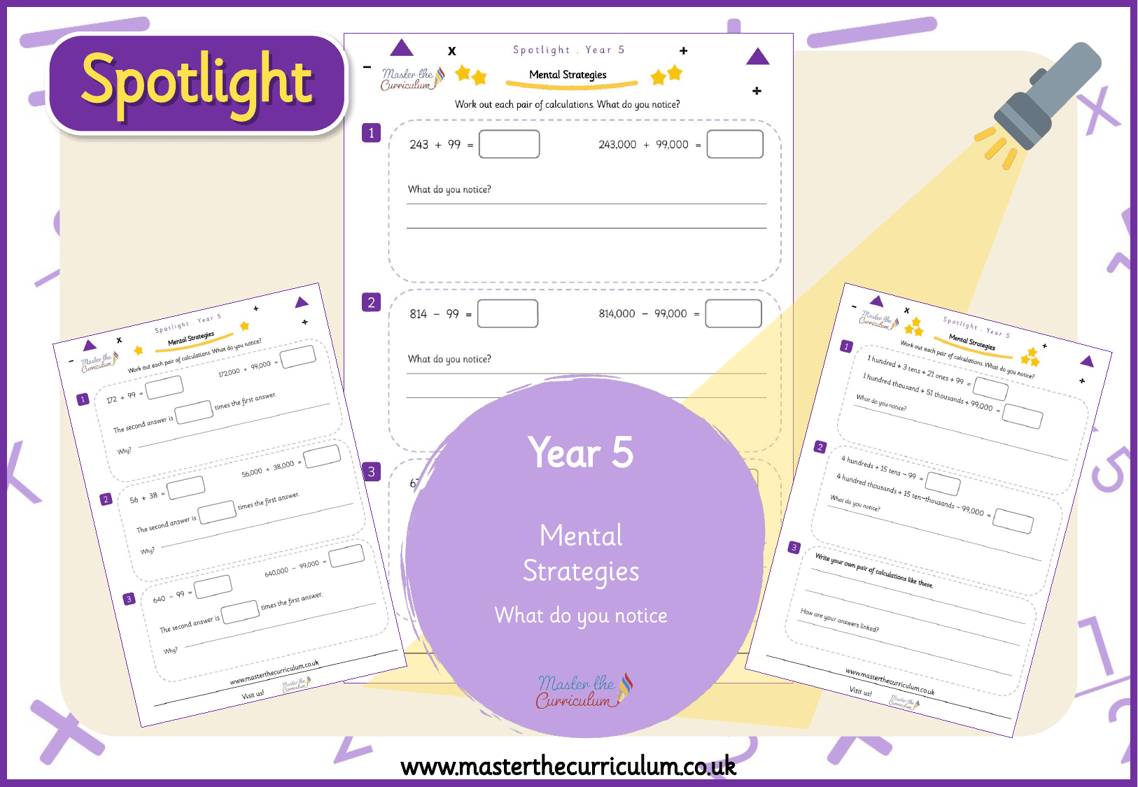 Cover of Spotlight Y5 What Do You Notice? Related Calculations