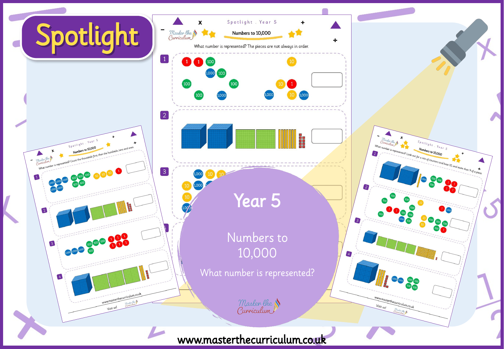 Cover of Spotlight Y5 What Number Is Represented? Numbers to 10,000