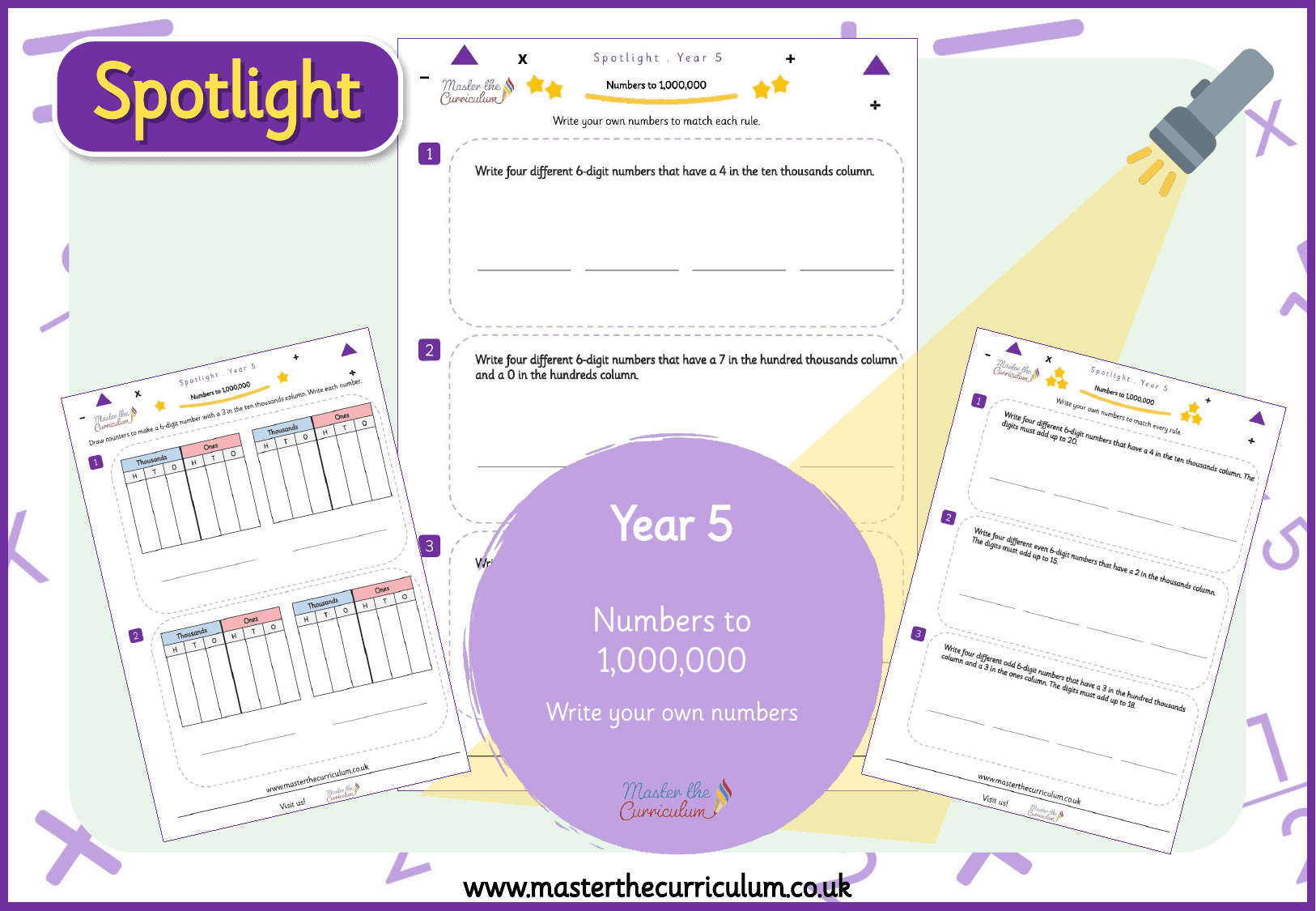Cover of Spotlight Y5 Write Your Own 6-Digit Numbers