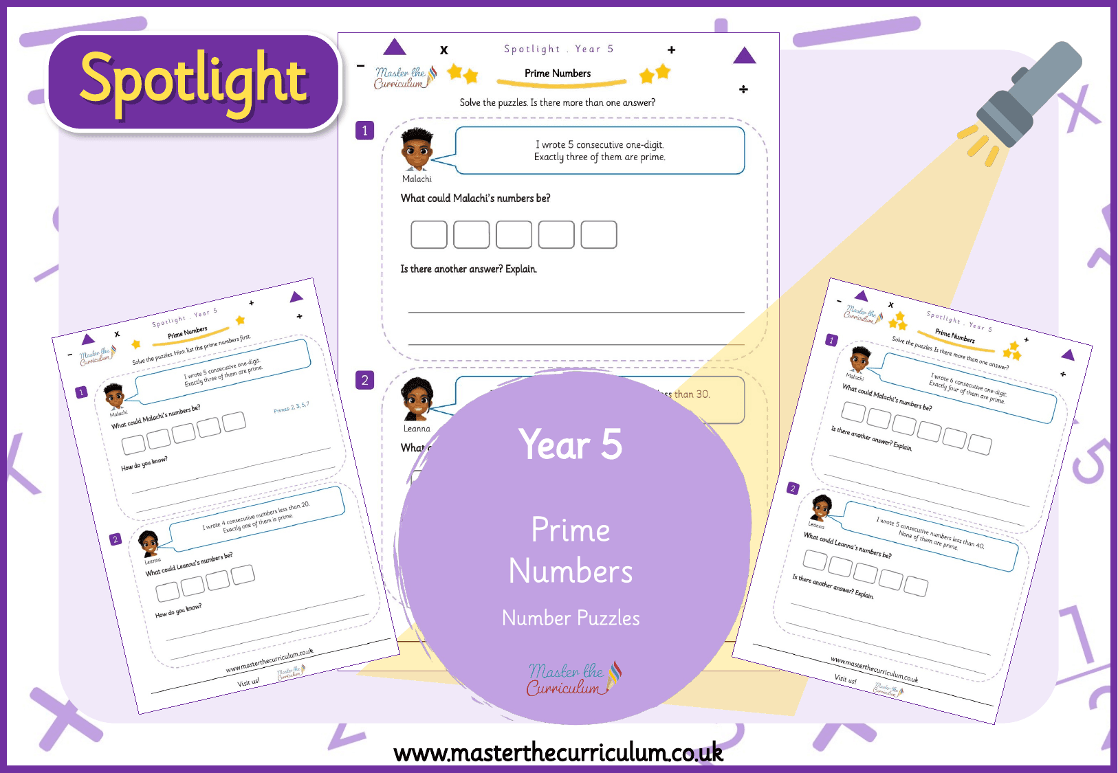 Cover of Spotlight Y5 Prime Number Puzzles