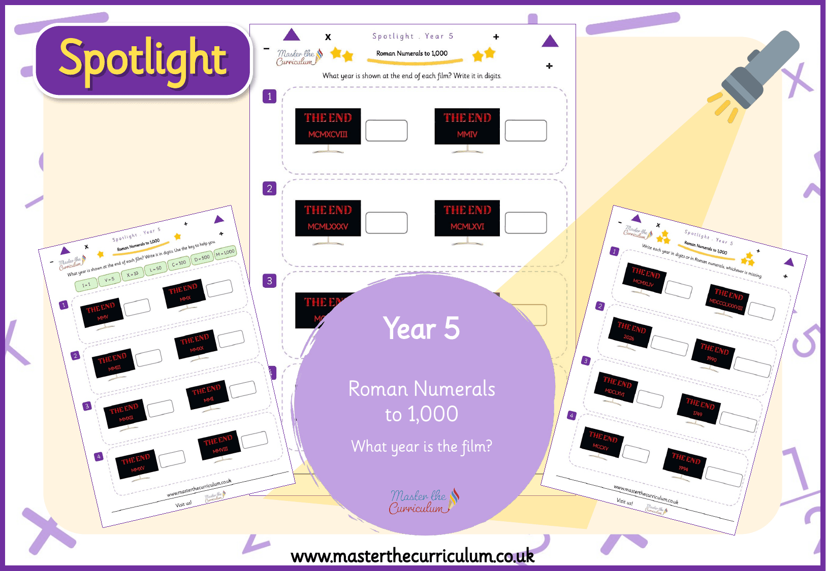 Cover of Spotlight Y5 Read Years in Roman Numerals