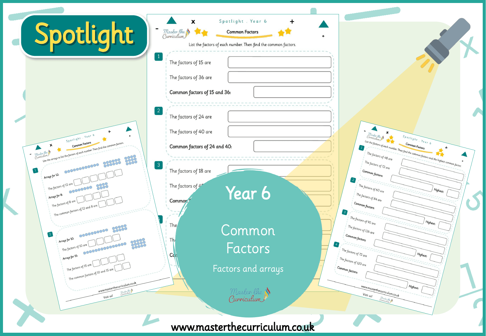 Cover of Spotlight Y6 Find Common Factors Using Arrays