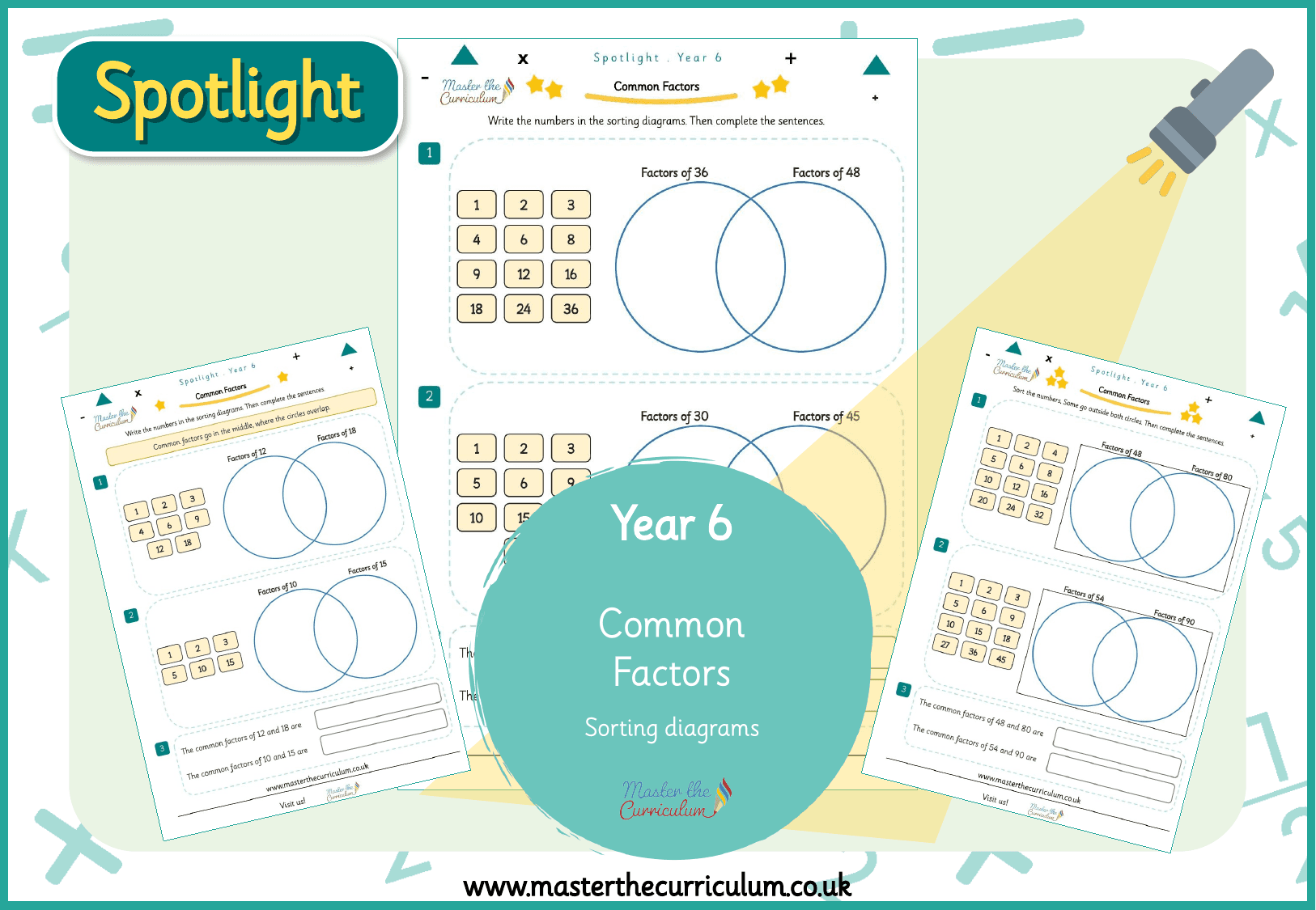 Cover of Spotlight Y6 Common Factors in Sorting Diagrams