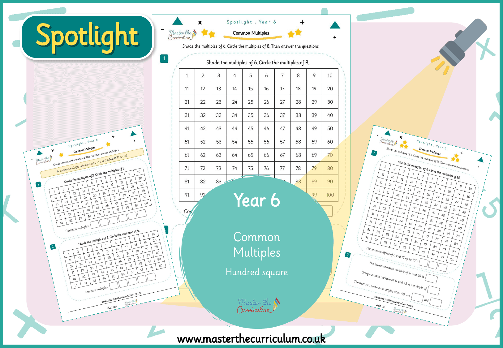 Cover of Spotlight Y6 Find Common Multiples on a Hundred Square
