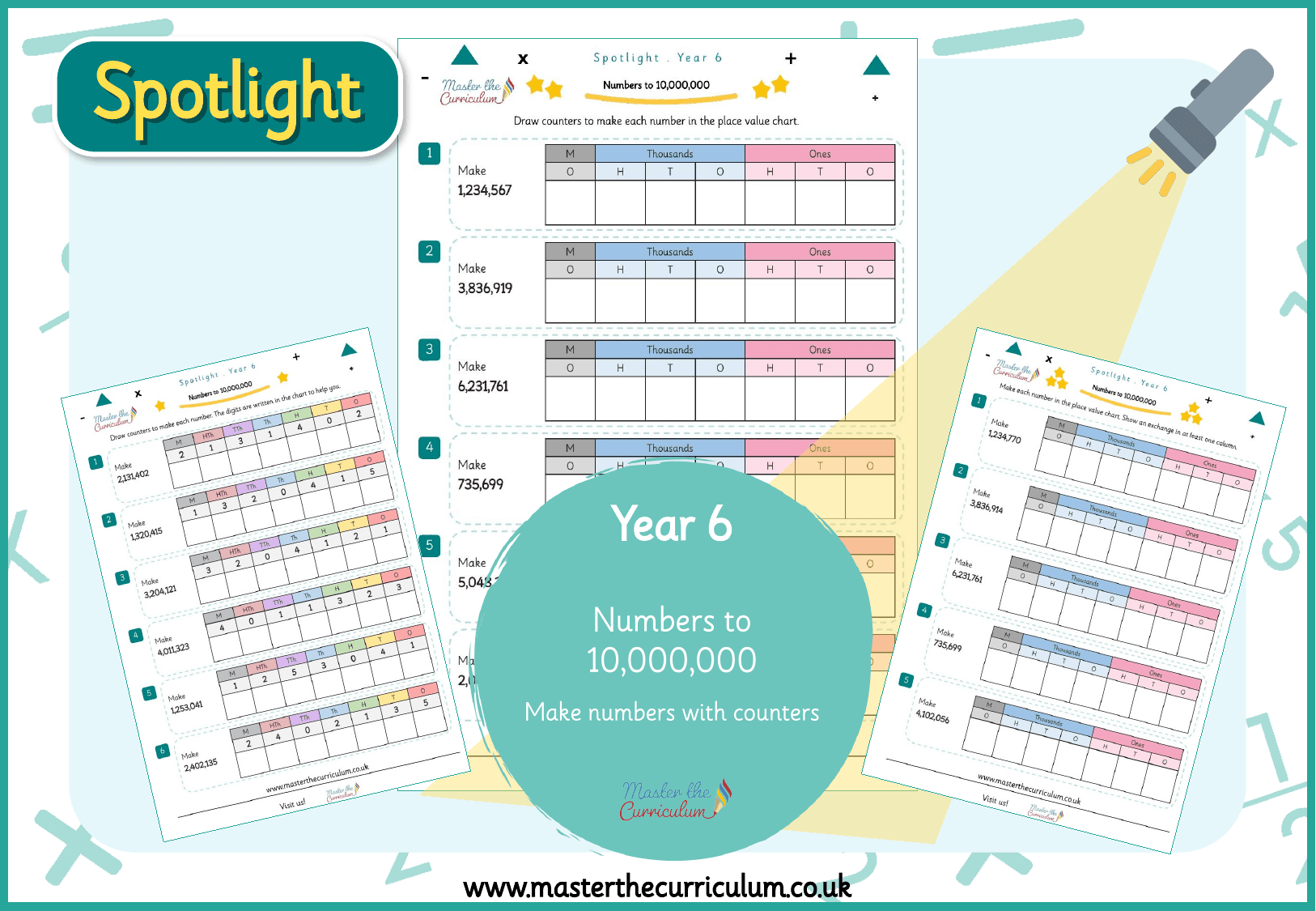 Cover of Spotlight Y6 Make Numbers to 10,000,000 in a Place Value Chart