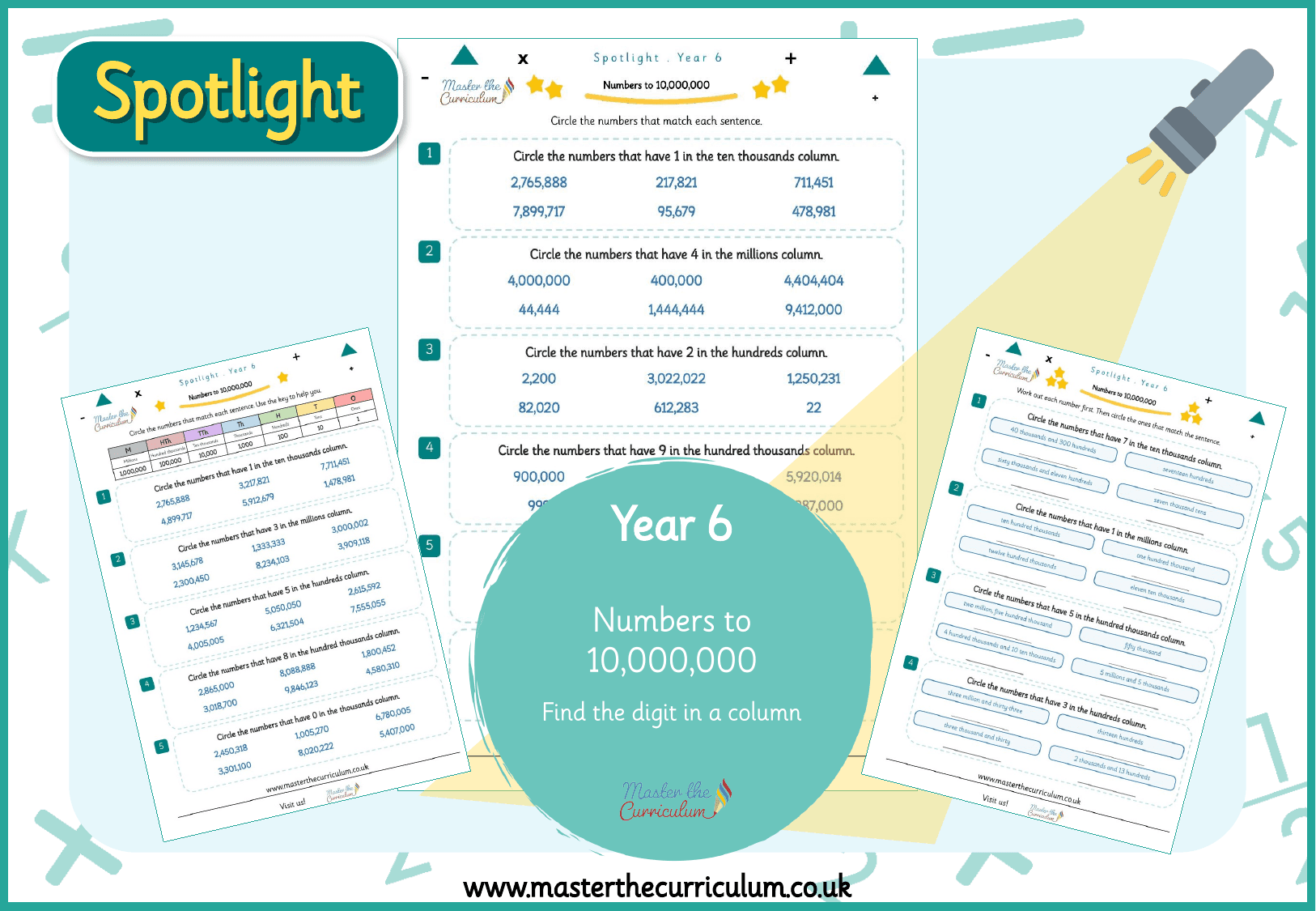 Cover of Spotlight Y6 Which Numbers Have This Digit in This Column? (to 10,000,000)