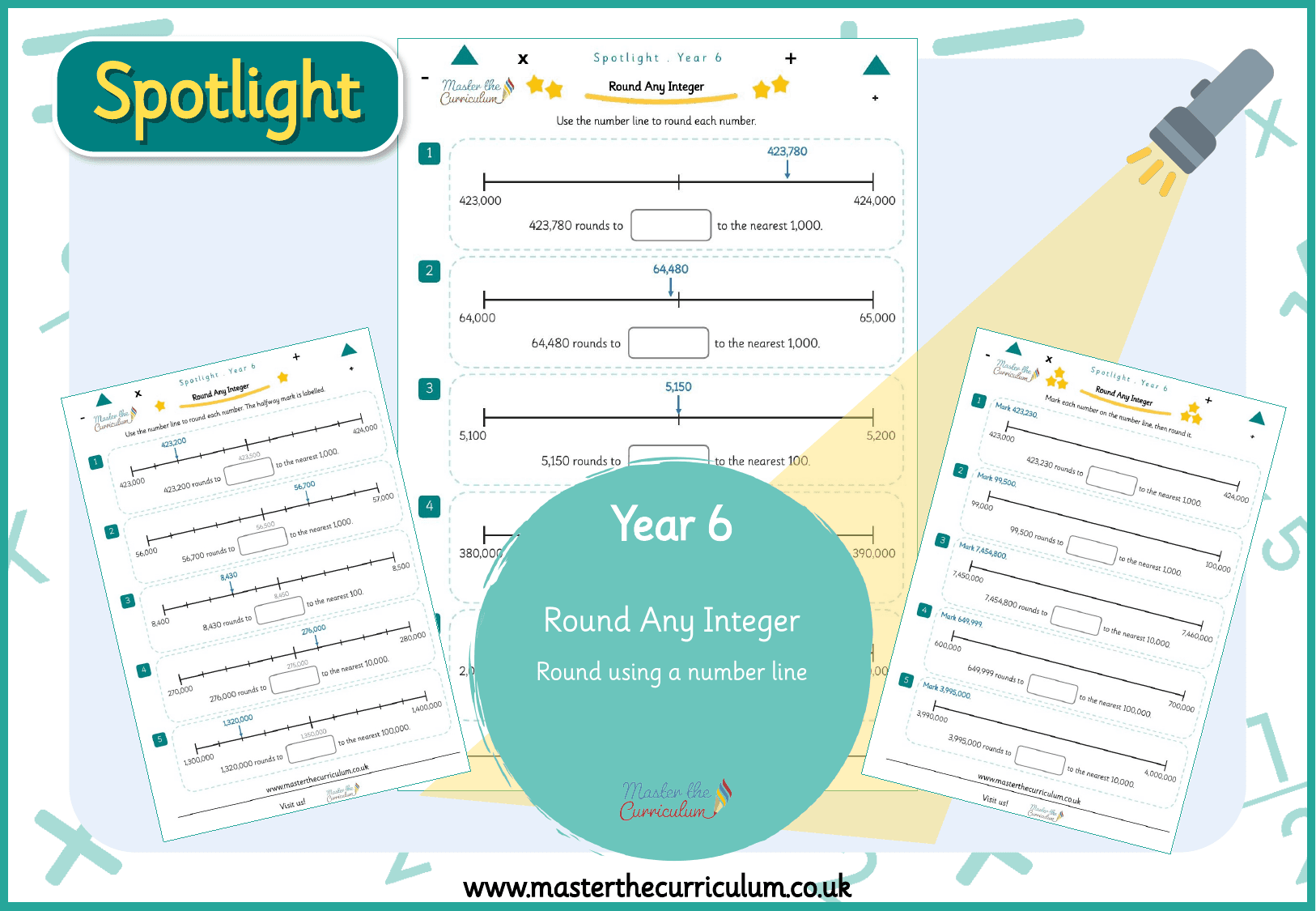 Cover of Spotlight Y6 Round Any Integer Using a Number Line