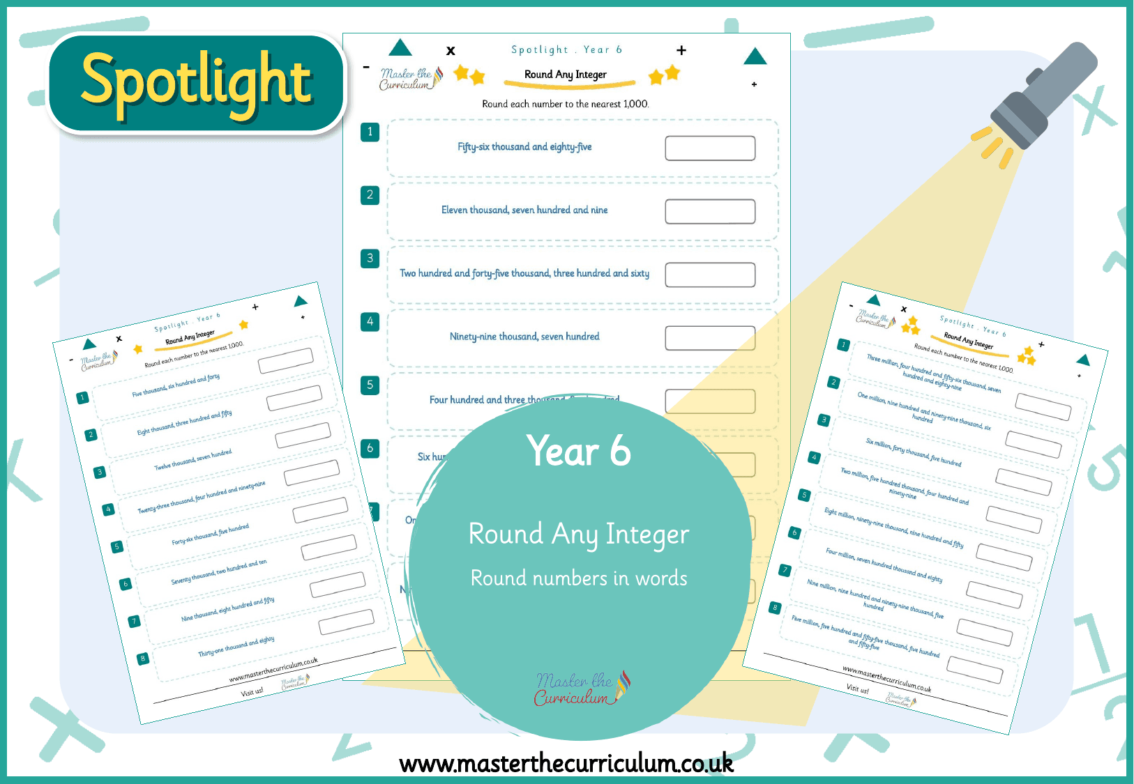 Cover of Spotlight Y6 Round Numbers Written in Words to the Nearest 1,000