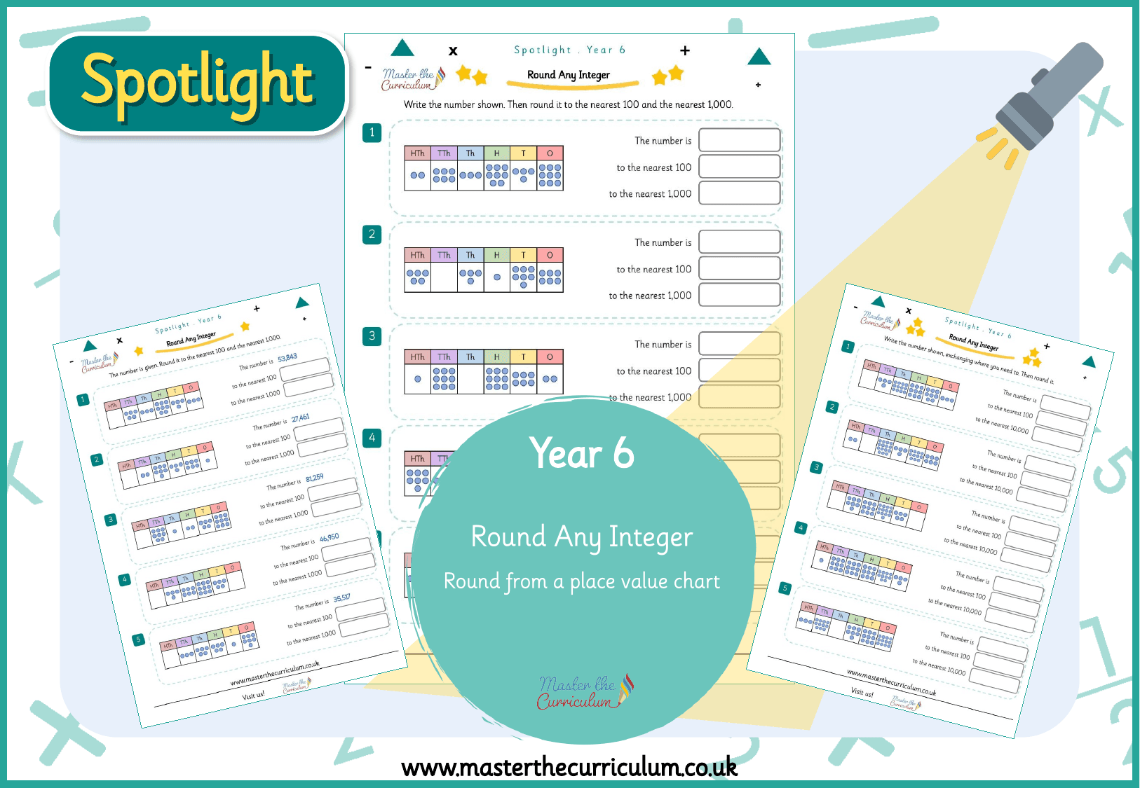 Cover of Spotlight Y6 Round Numbers from a Place Value Chart