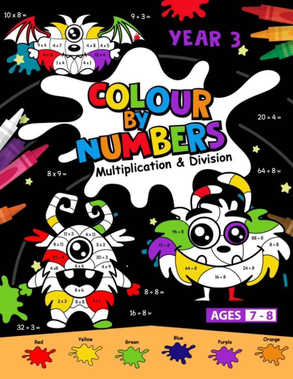 Cover of Year 3 Multiplication and Division Colouring in Book