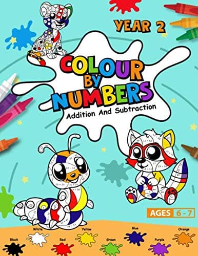 Cover of Year 2 Addition and Subtraction Colouring in Book