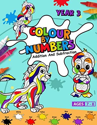 Cover of Year 3 Addition and Subtraction Colouring in Book