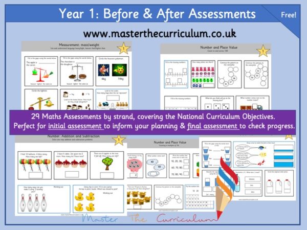 Year 1 - Before & After Maths Assessments - Sample - Master The Curriculum