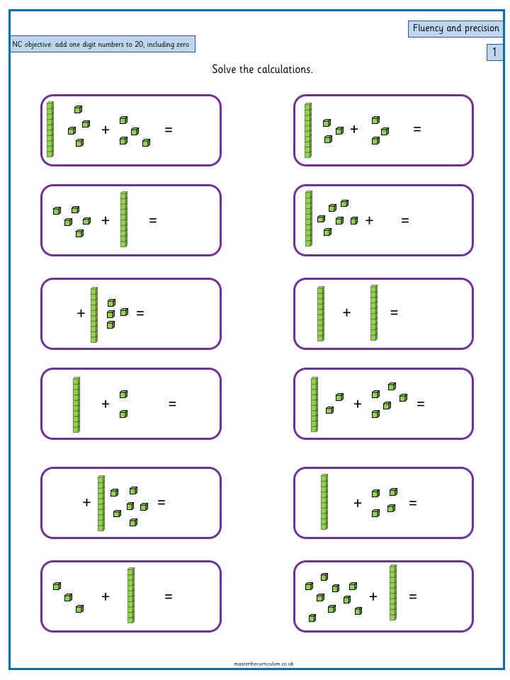 year-1-add-one-digit-numbers-to-20-including-zero-4-master-the