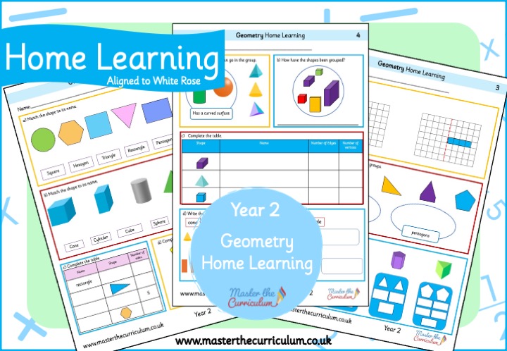 Year 2 Geometry Home Learning - Master The Curriculum